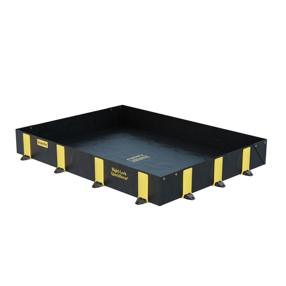 Justrite Rigid-Lock Quickberm 1800x2400x305mm 1344 litre Portable Collapsible > Bund > Spill Containment > Spill Control > Romold > One Stop For Safety