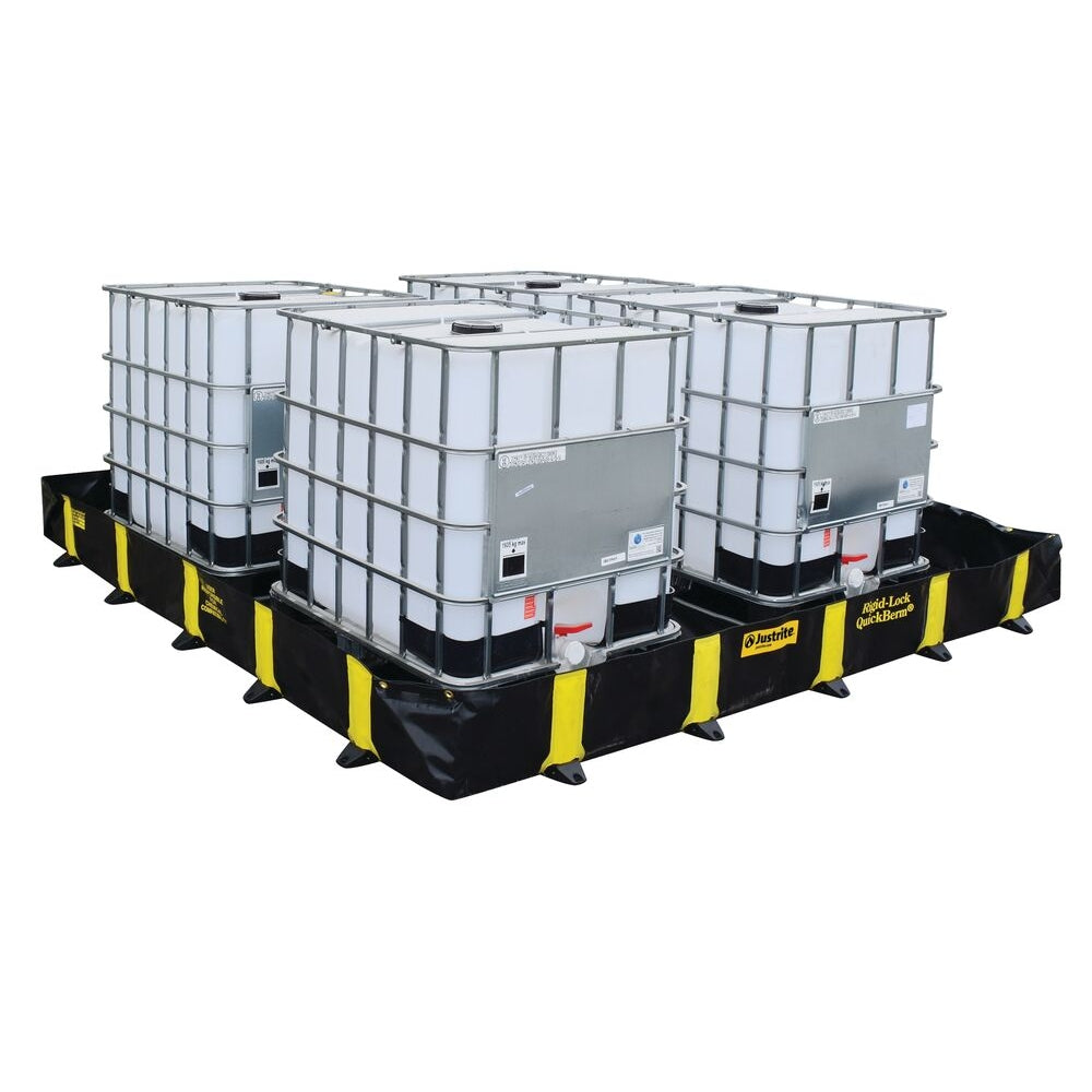 Justrite Rigid-Lock Quickberm 6100x6100x305mm 11318 litre Portable Collapsible > Bund > Spill Containment > Spill Control > Romold > One Stop For Safety