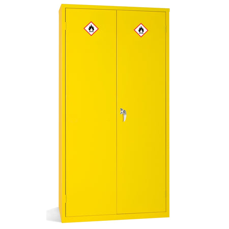 Hazardous Storage Safety Cabinet in Yellow with 3 Shelves 1830x915x457mm Storage Lockers > Lockers > Cabinets > Storage > Probe > One Stop For Safety