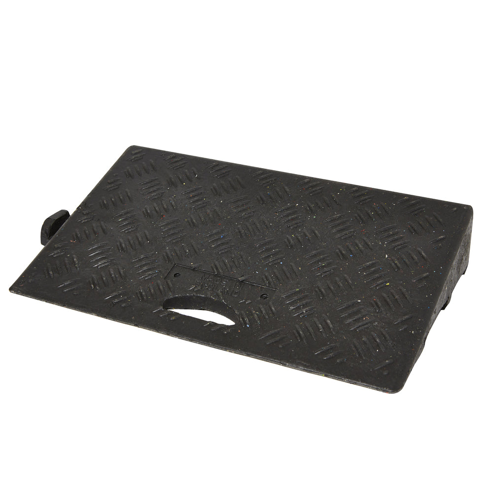 Heavy Duty 100mm High Kerb Ramp in Black with Carry Handle - Pack of 1 Kerb Ramps > Wheelchair Ramps > Entrance Ramps > Car Park > Traffic > One Stop For Safety