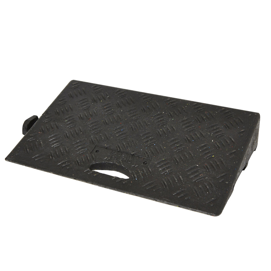 Heavy Duty 100mm High Kerb Ramp in Black with Carry Handle - Pack of 1 Kerb Ramps > Wheelchair Ramps > Entrance Ramps > Car Park > Traffic > One Stop For Safety