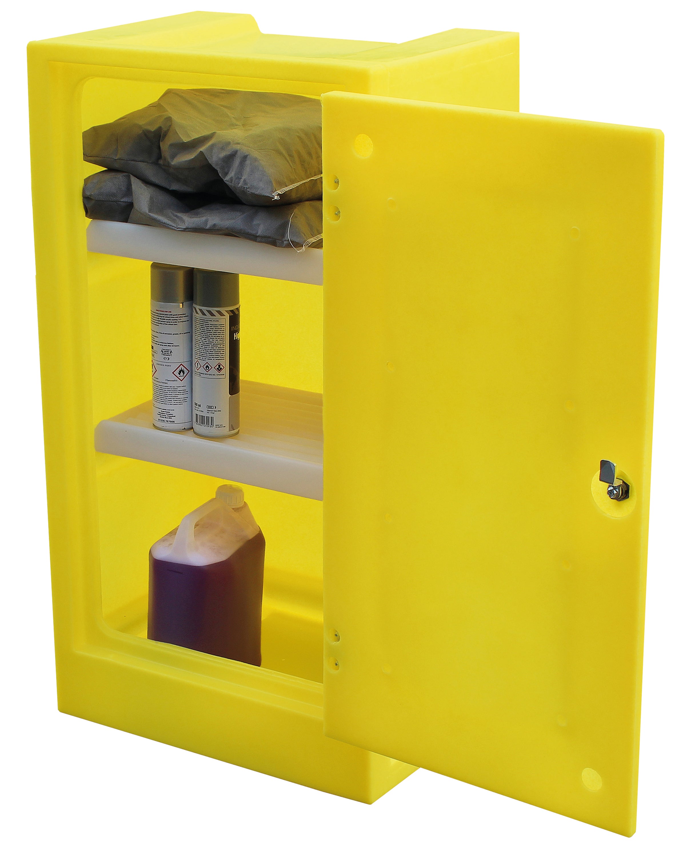 PSC1 Bunded Storage Cabinet with 17 Litre Sump 2 Shelves & Lockable Door - 990mm High Spill Cabinet > Coshh > Spill Containment > Spill Control > Romold > One Stop For Safety