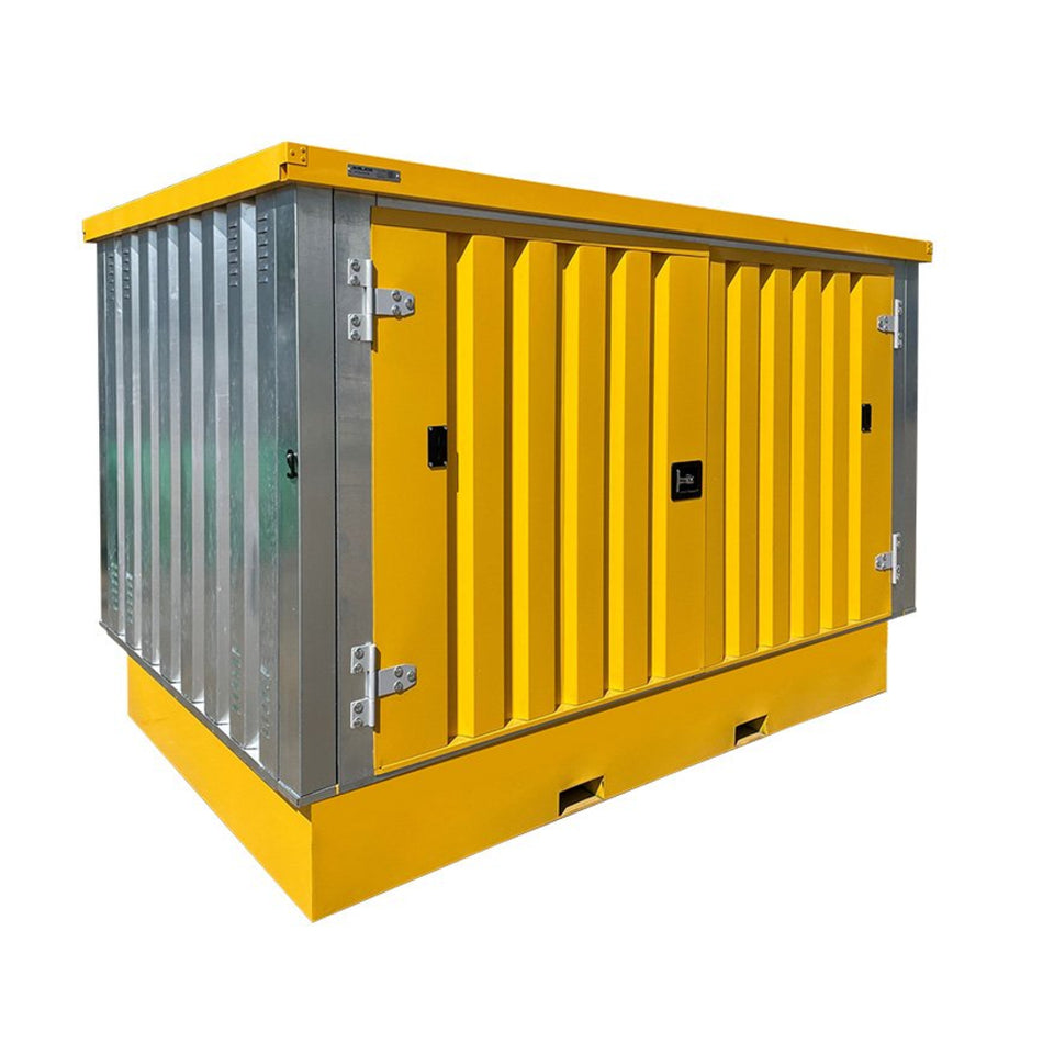 KDC Flatpack Double IBC Storage Container Spill Pallet with Lockable Doors Spill Pallet > Covered Spill Pallet Bunds > Spill Containment > Spill Control > Romold > One Stop For Safety