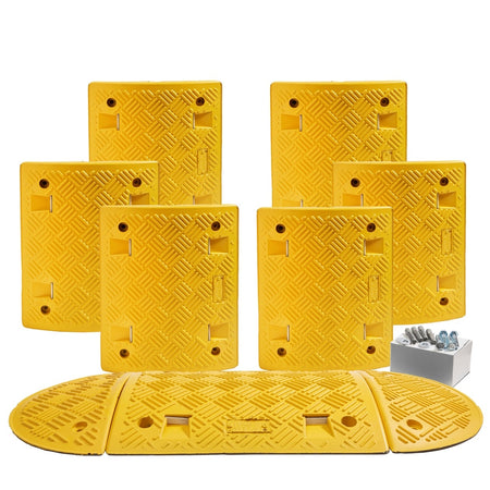 Speed Ramp in Yellow with 50mm Heavy Duty Sections - 4m Complete Kit Speed Ramps > Speed Bumps > Sleeping Policeman > Car Park > Traffic > One Stop For Safety