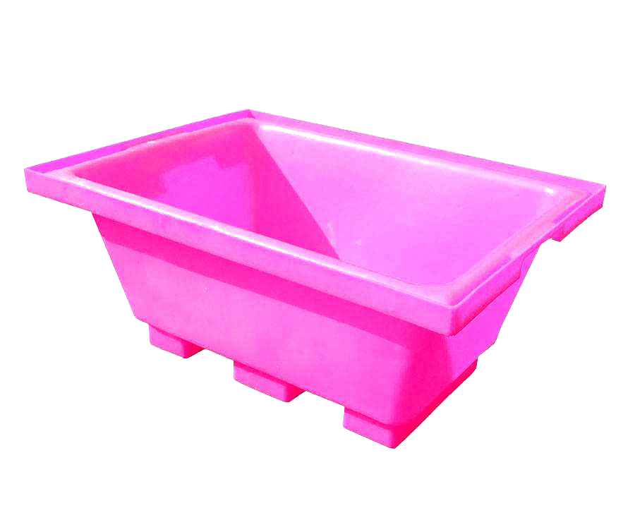 Heavy Duty Construction Mortar Mixing Tubs in Pink with a 250 Litre Ca