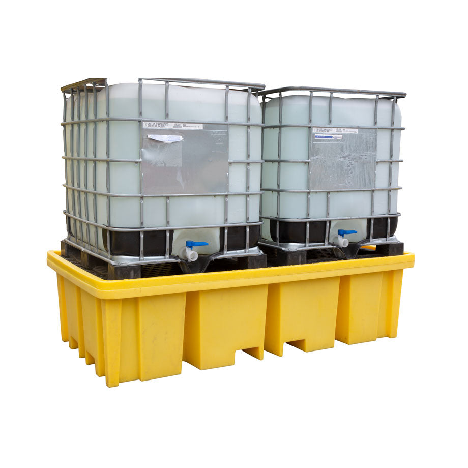 BB2FW IBC Spill Pallet Bund with Removable Grid with 4-way entry - Suitable for 2 x 1000 Litre IBC Unit Spill Pallet > IBC Storage Tank > Spill Containment > Spill Control > Romold > One Stop For Safety    