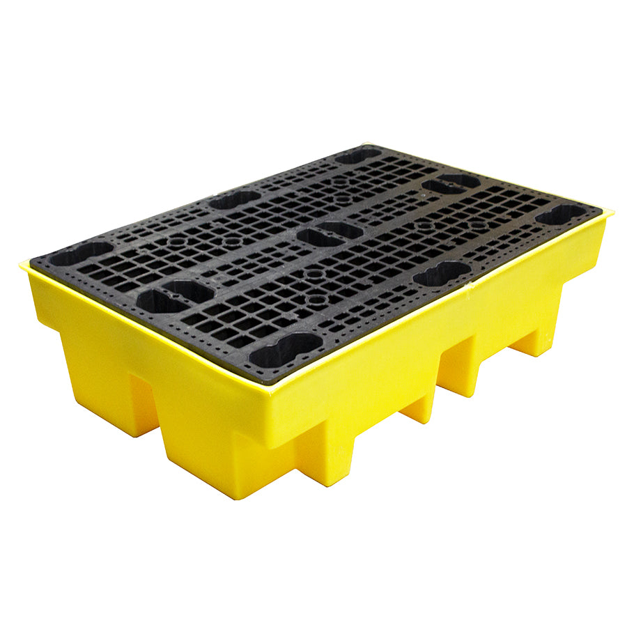 BP2 2 Drum Spill Pallet with Removable Grid - Suitable for 2 x 205 Litre Drums Spill Pallet > Drum Spill Pallet > Spill Containment > Spill Control > Romold > One Stop For Safety    