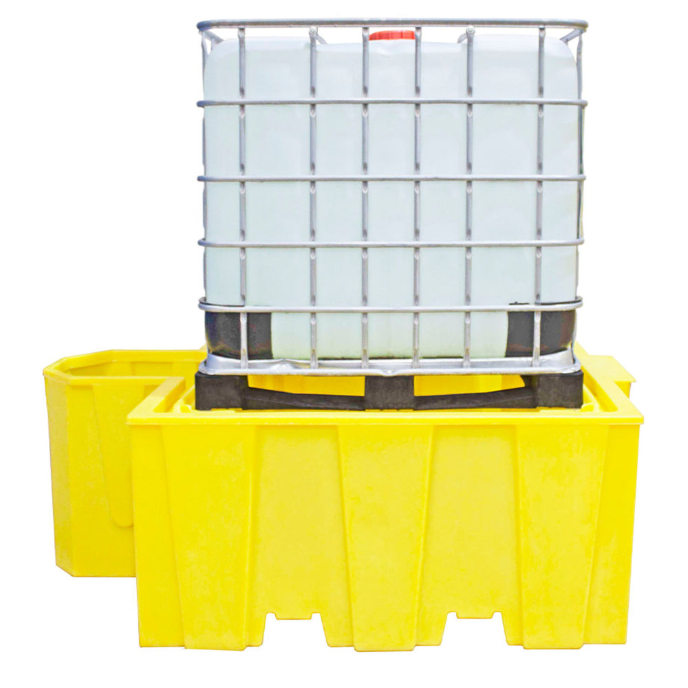 BB1D Stackable IBC Spill Pallet Bund with Integral Dispensing Area - Suitable for 1 x 1000ltr IBC Unit Spill Pallet > IBC Storage Tank > Spill Containment > Spill Control > Romold > One Stop For Safety