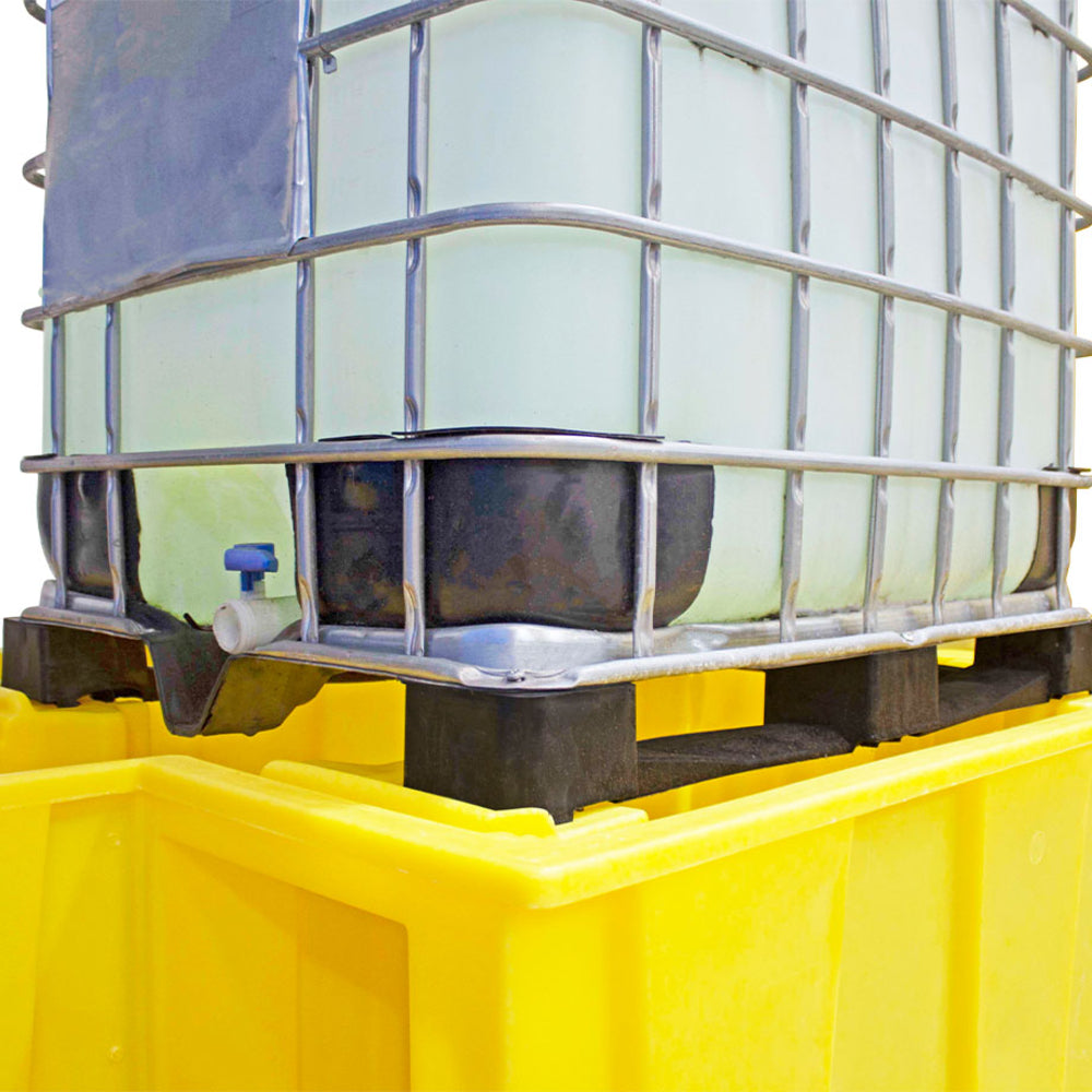 BB1D Stackable IBC Spill Pallet Bund with Integral Dispensing Area - Suitable for 1 x 1000ltr IBC Unit Spill Pallet > IBC Storage Tank > Spill Containment > Spill Control > Romold > One Stop For Safety