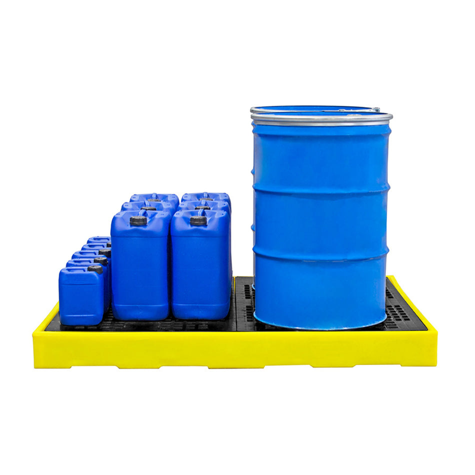 BF4 Bund Spill Deck Flooring with Removable Grids & 300 Litre Sump Capacity - Suitable for 4 x 205ltr drums Spill Pallet > Bunded Spill Deck > Spill Containment > Spill Control > Romold > One Stop For Safety   