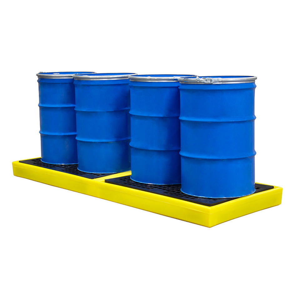 BF4S Bund Spill Deck Flooring with Removable Grids & Inline 300 Litre Sump Capacity Spill Pallet > Bunded Spill Deck > Spill Containment > Spill Control > Romold > One Stop For Safety   