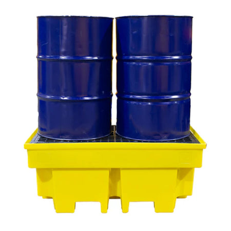BP2FW 2 Drum Spill Pallet with Removable Grid & 4-way Fork Lift Access - Suitable for 2 x 205 Litre Drums Spill Pallet > Drum Spill Pallet > Spill Containment > Spill Control > Romold > One Stop For Safety