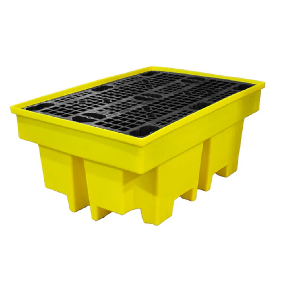 BP2FW 2 Drum Spill Pallet with Removable Grid & 4-way Fork Lift Access - Suitable for 2 x 205 Litre Drums Spill Pallet > Drum Spill Pallet > Spill Containment > Spill Control > Romold > One Stop For Safety