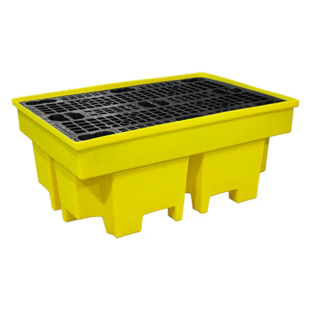 BP2FW 2 Drum Spill Pallet with Removable Grid & 4-way Fork Lift Access - Suitable for 2 x 205 Litre Drums Spill Pallet > Drum Spill Pallet > Spill Containment > Spill Control > Romold > One Stop For Safety
