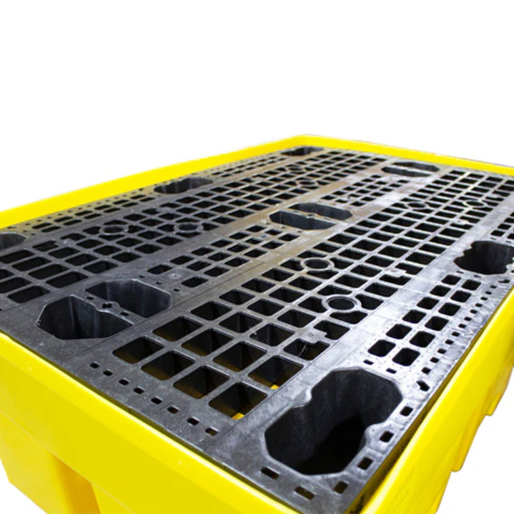 BP2FW 2 Drum Spill Pallet with Removable Grid & 4-way Fork Lift Access - Suitable for 2 x 205 Litre Drums Spill Pallet > Drum Spill Pallet > Spill Containment > Spill Control > Romold > One Stop For Safety