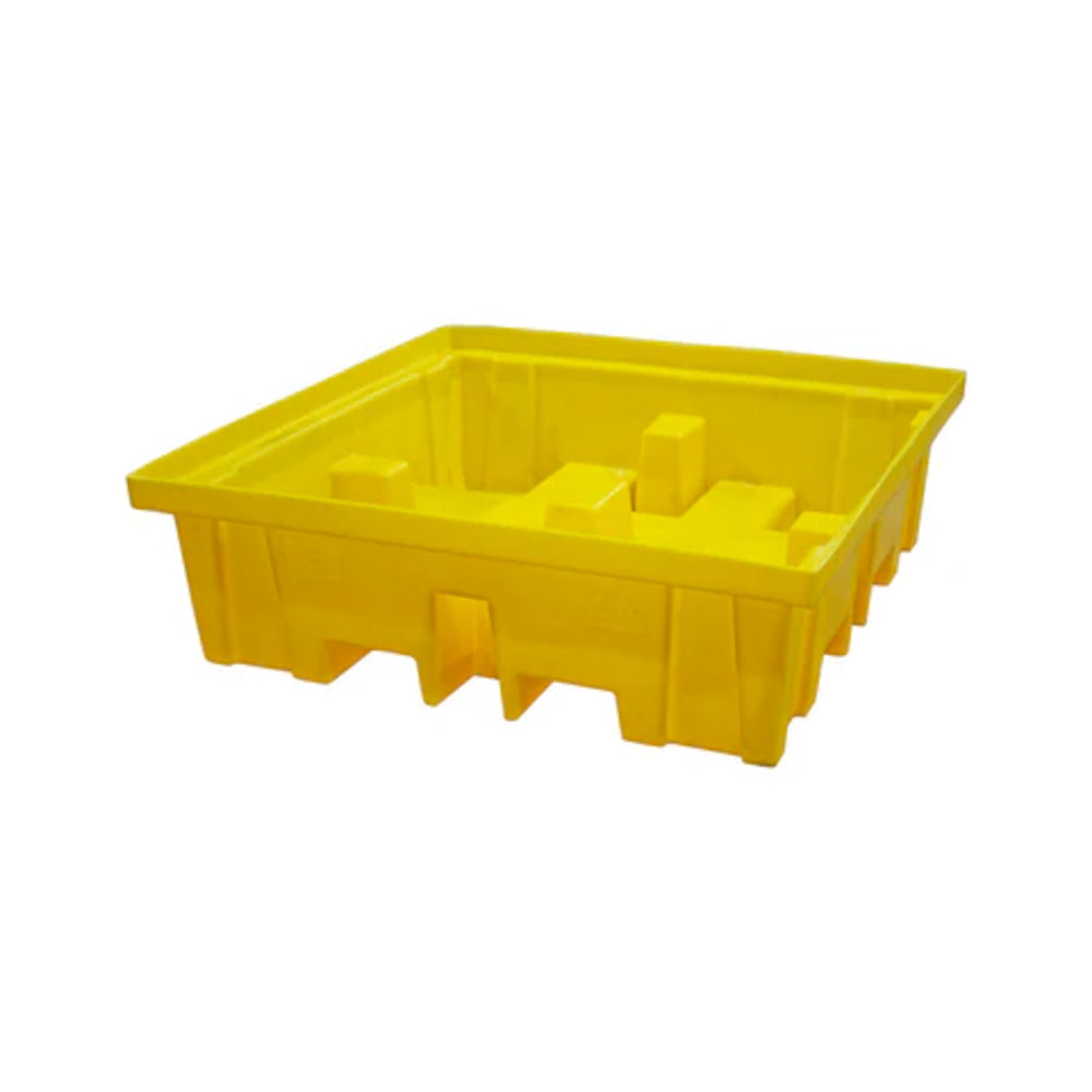 BP4FW 4 Drum Spill Pallet with Removable Grids & 4-way Fork Lift Access - Suitable for 4 x 205 Litre Drums Spill Pallet > Drum Spill Pallet > Spill Containment > Spill Control > Romold > One Stop For Safety