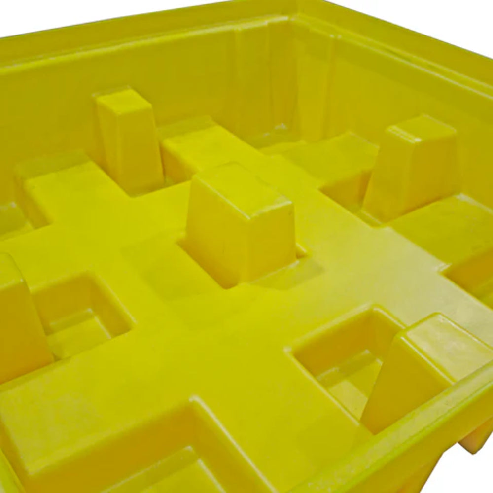 BP4FW 4 Drum Spill Pallet with Removable Grids & 4-way Fork Lift Access - Suitable for 4 x 205 Litre Drums Spill Pallet > Drum Spill Pallet > Spill Containment > Spill Control > Romold > One Stop For Safety