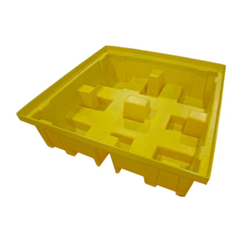 BP4FW 4 Drum Spill Pallet with Removable Grids & 4-way Fork Lift Access - Suitable for 4 x 205 Litre Drums Spill Pallet > Drum Spill Pallet > Spill Containment > Spill Control > Romold > One Stop For Safety