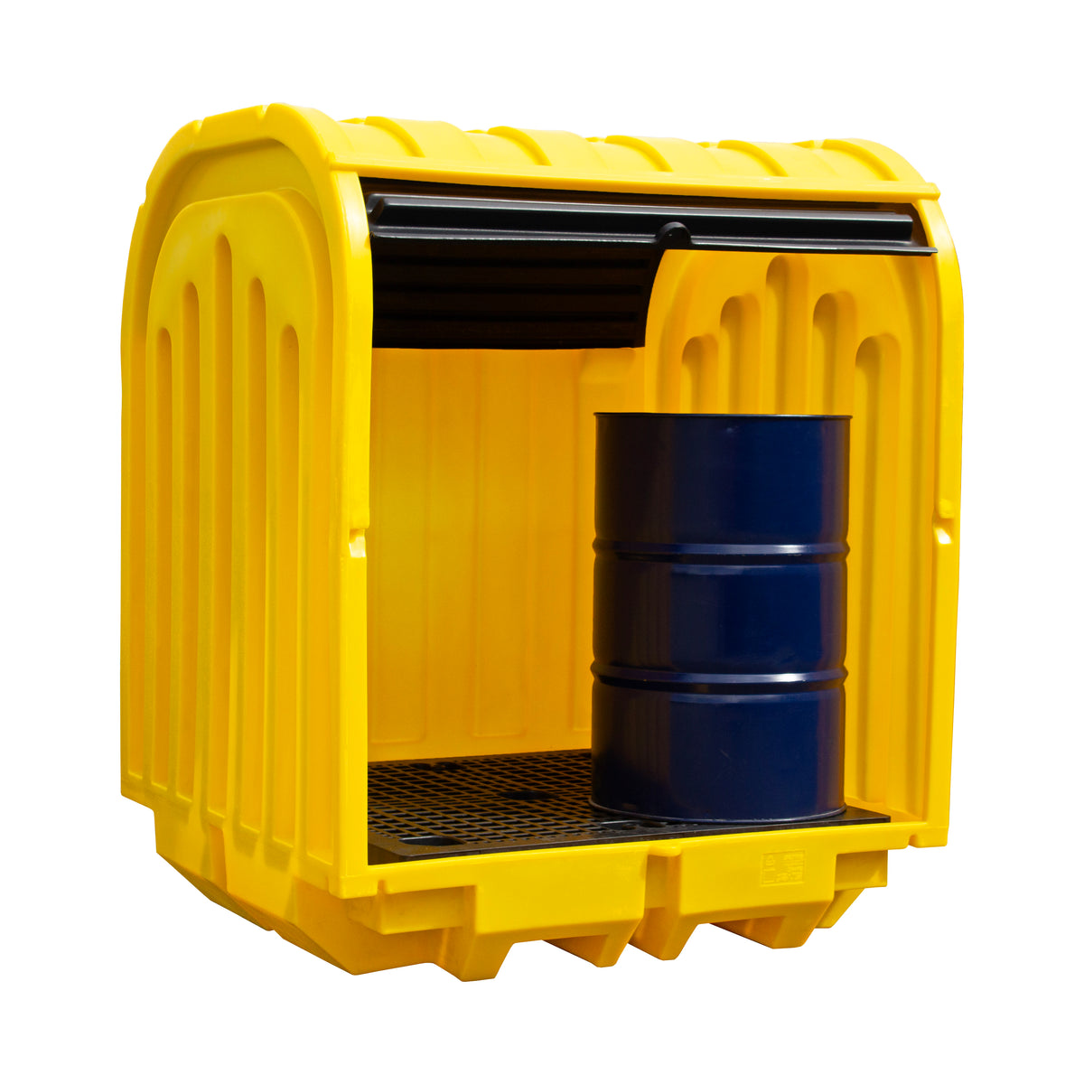 BP4HC 4 Drum Hard Covered Drum Spill Pallet with Lockable Roller Shutter Door Spill Pallet > Covered Spill Pallet Bunds > Spill Containment > Spill Control > Romold > One Stop For Safety
