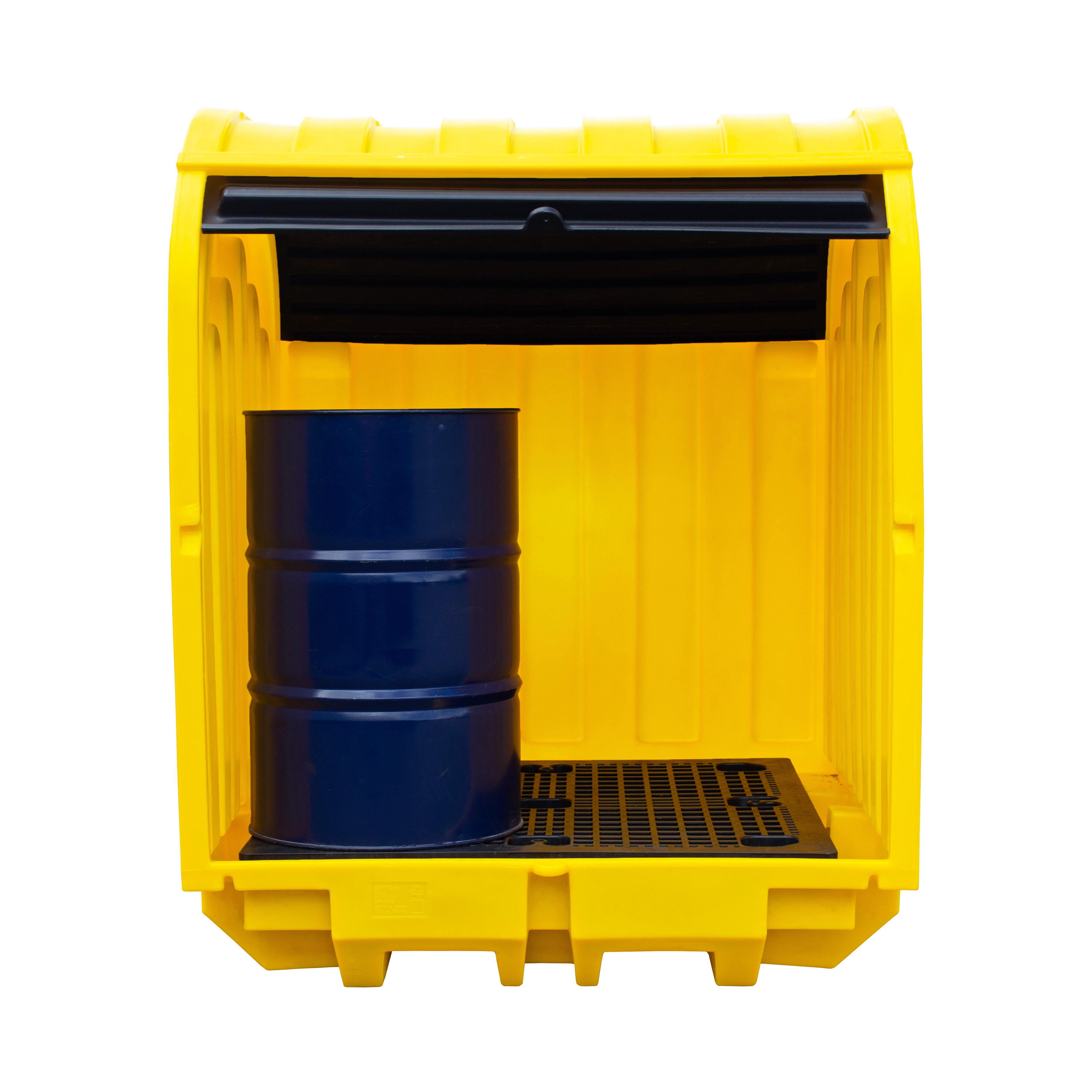 BP4HC 4 Drum Hard Covered Drum Spill Pallet with Lockable Roller Shutter Door Spill Pallet > Covered Spill Pallet Bunds > Spill Containment > Spill Control > Romold > One Stop For Safety