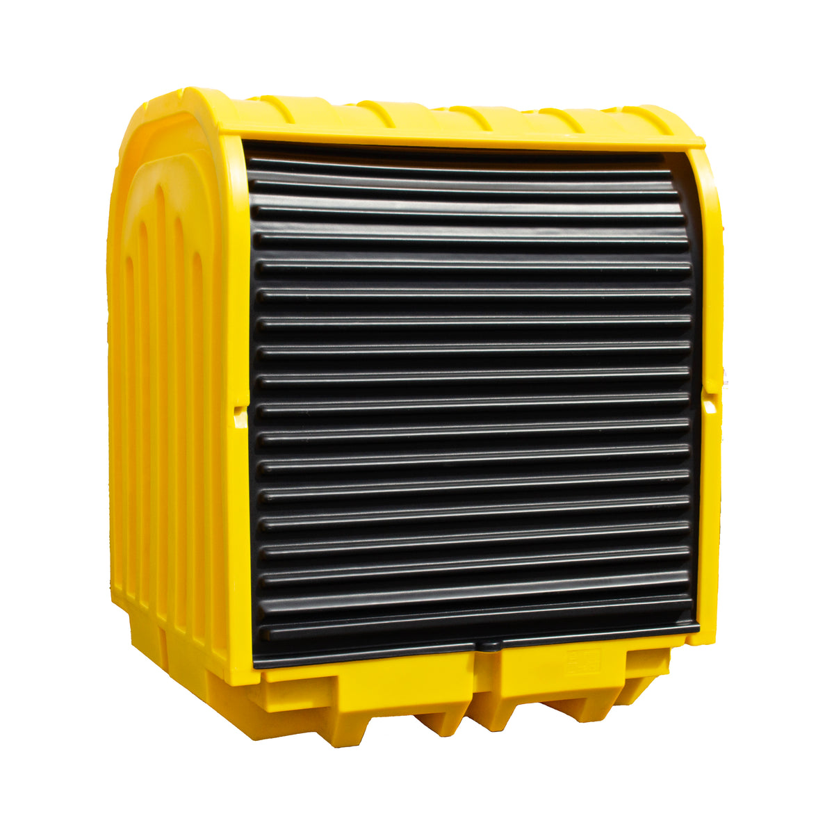 BP4HC 4 Drum Hard Covered Drum Spill Pallet with Lockable Roller Shutter Door Spill Pallet > Covered Spill Pallet Bunds > Spill Containment > Spill Control > Romold > One Stop For Safety