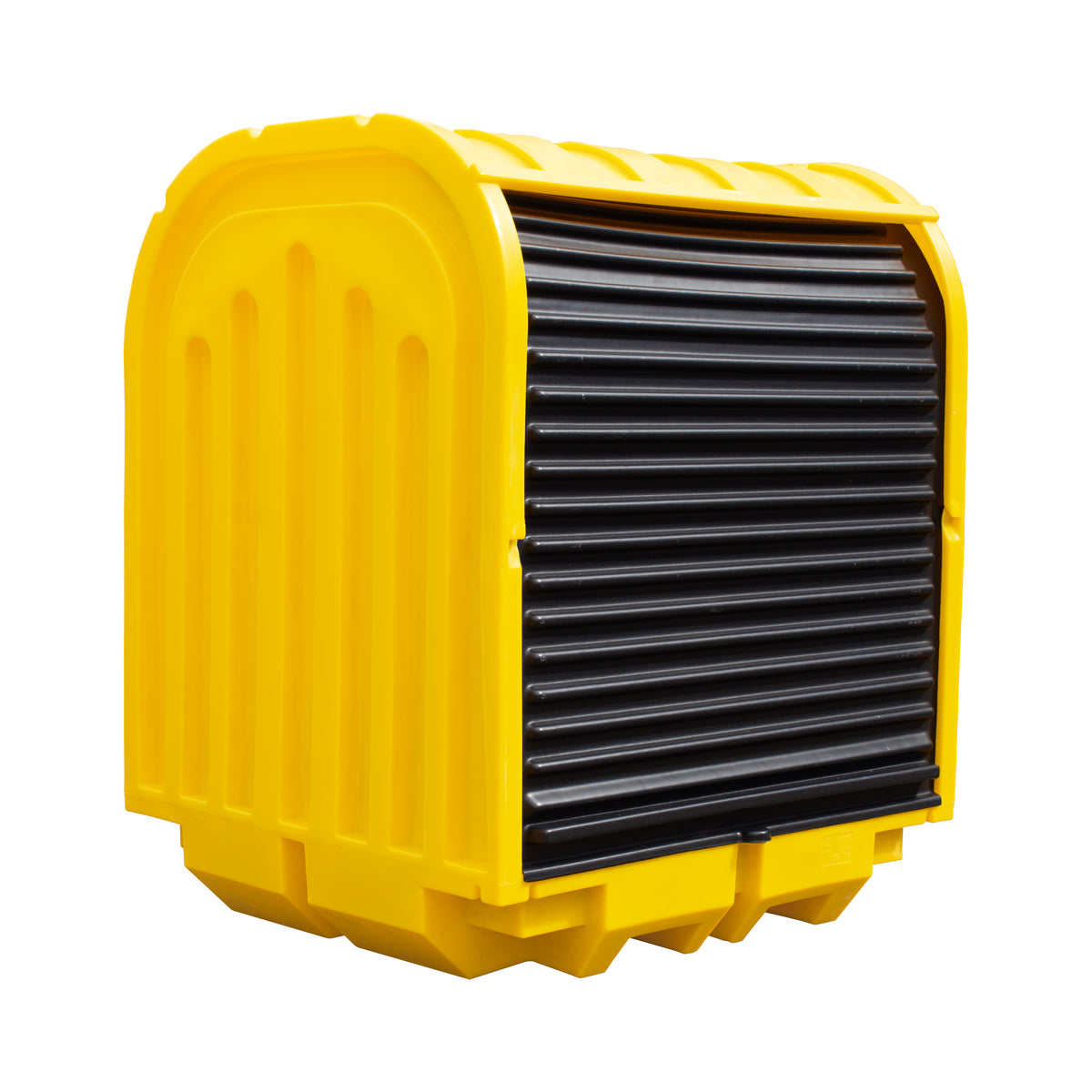 BP4HC 4 Drum Hard Covered Drum Spill Pallet with Lockable Roller Shutter Door Spill Pallet > Covered Spill Pallet Bunds > Spill Containment > Spill Control > Romold > One Stop For Safety