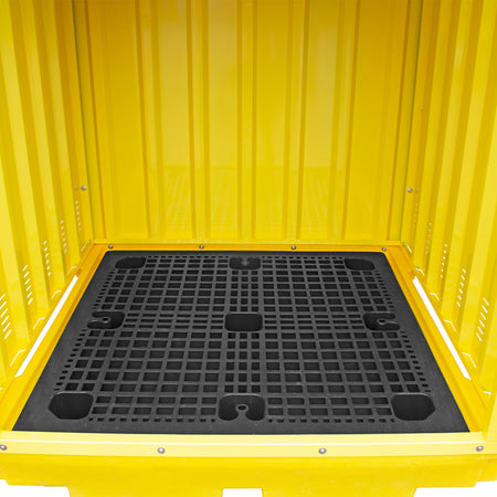 BP4HCS Steel Covered Drum Spill Pallet with Lockable Doors - Suitable for 4 x 205 Litre Drums Spill Pallet > Covered Spill Pallet Bunds > Spill Containment > Spill Control > Romold > One Stop For Safety
