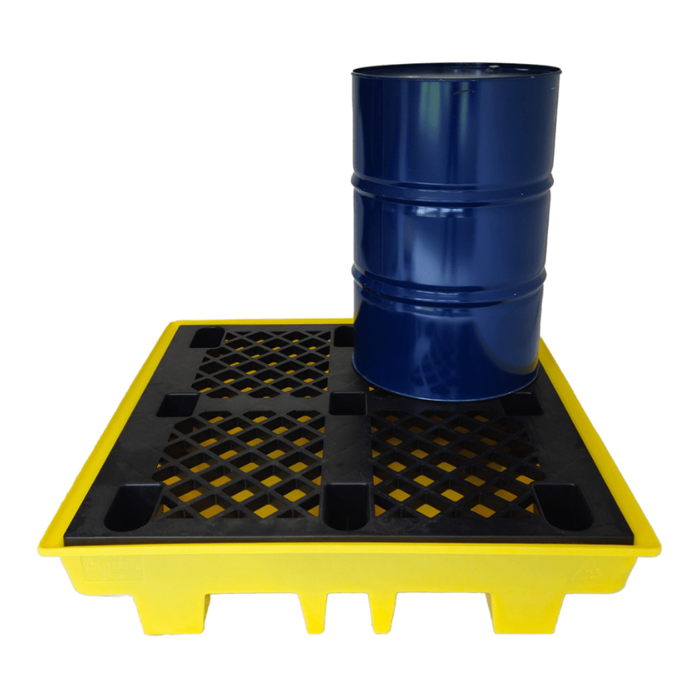 BP4L 4 Drum Spill Pallet Low Profile with Removable Grids - Suitable for 4 x 205 Litre Drums Spill Pallet > Drum Spill Pallet > Spill Containment > Spill Control > Romold > One Stop For Safety   