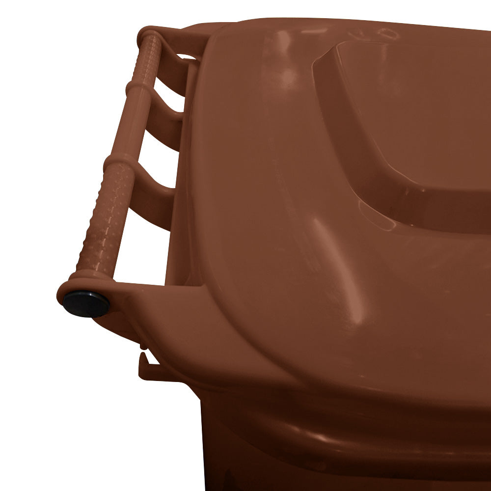 240 Litre Wheelie Bin with 2 Fitted Wheels & Handle Lid in Brown Cleaning > Hygiene > Maintenance > Janitorial > Wheelie Bins One Stop For Safety