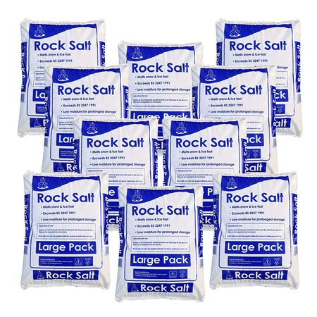 Brown De-Icing Rock Salt in Large Packs - Pallet of 10 Bags (Quarter Pallet) Grit Bin > Winter > De-Icing Salt One Stop For Safety