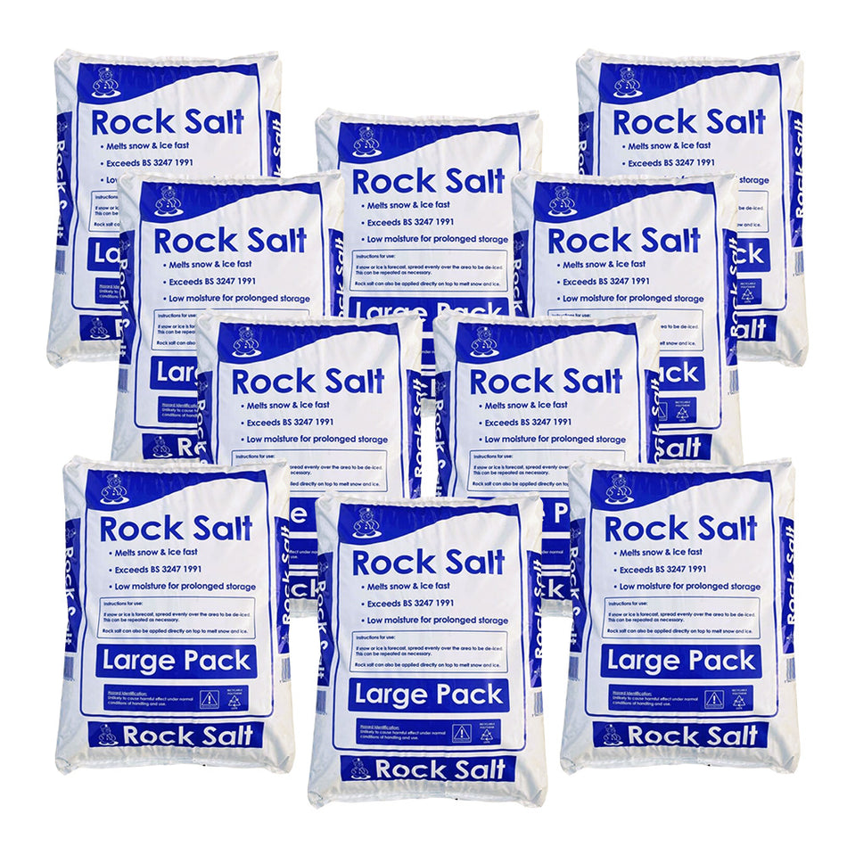 Brown De-Icing Rock Salt in Large Packs - Pallet of 10 Bags (Quarter Pallet) Grit Bin > Winter > De-Icing Salt One Stop For Safety