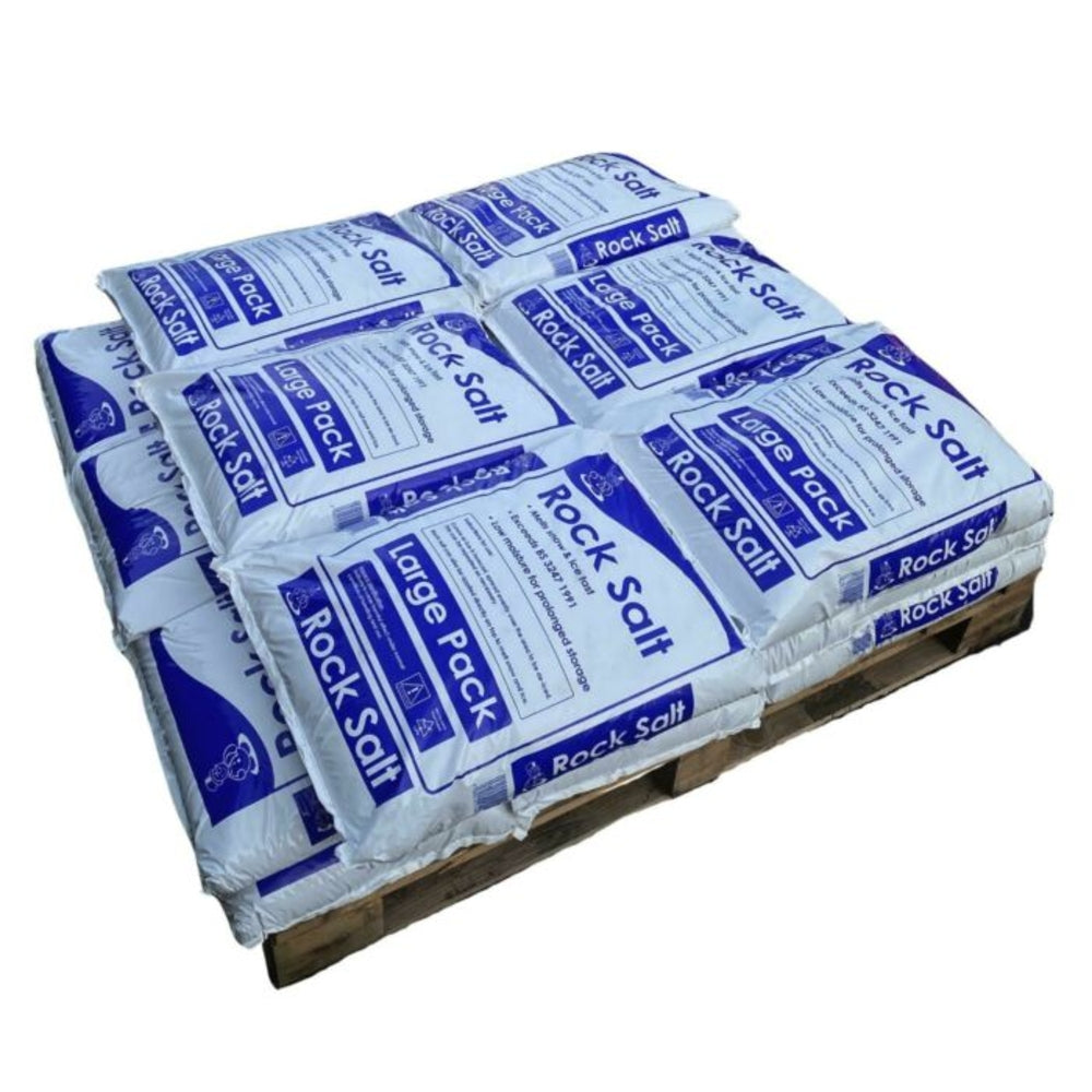 Brown De-Icing Rock Salt in Large Packs - Pallet of 20 Bags (Half Pallet) Grit Bin > Winter > De-Icing Salt One Stop For Safety