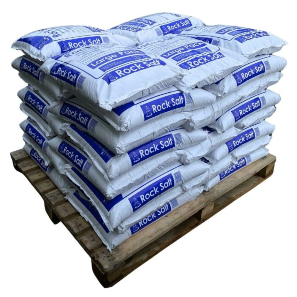 Brown De-Icing Rock Salt in Large Packs - Pallet of 40 Bags (Full Pallet) Grit Bin > Winter > De-Icing Salt One Stop For Safety