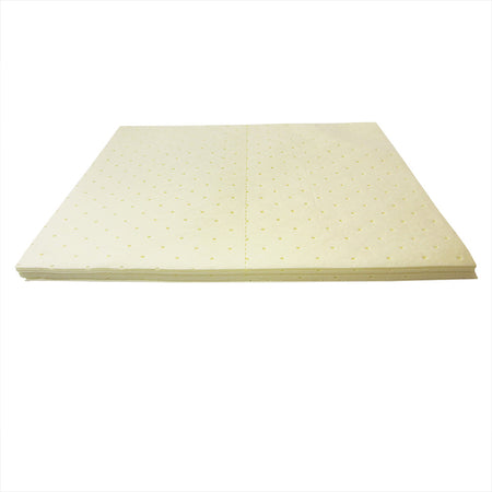 Pack of 10 Chemical Absorbent Pads 400mm X 500mm Yellow - 8 Litre Spill Pallet > Absorbents > Spill Containment > Spill Control > Romold > One Stop For Safety   