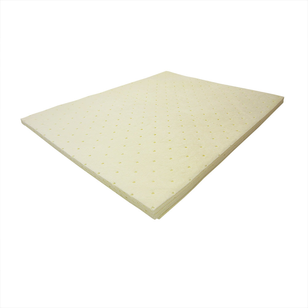Pack of 10 Chemical Absorbent Pads 400mm X 500mm Yellow - 8 Litre Spill Pallet > Absorbents > Spill Containment > Spill Control > Romold > One Stop For Safety   