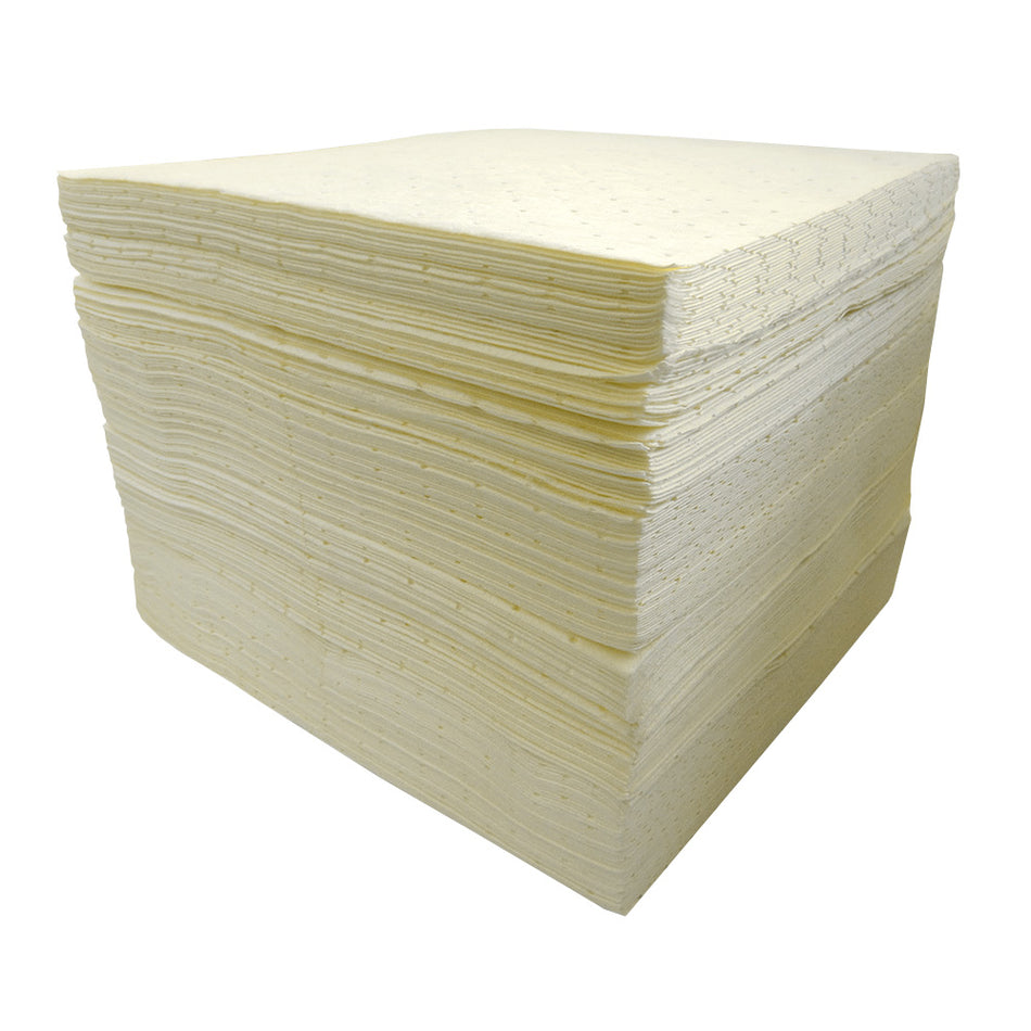Pack of 200 Chemical Absorbent Pads 400mm X 500mm Yellow - 160 Litre Spill Pallet > Absorbents > Spill Containment > Spill Control > Romold > One Stop For Safety   