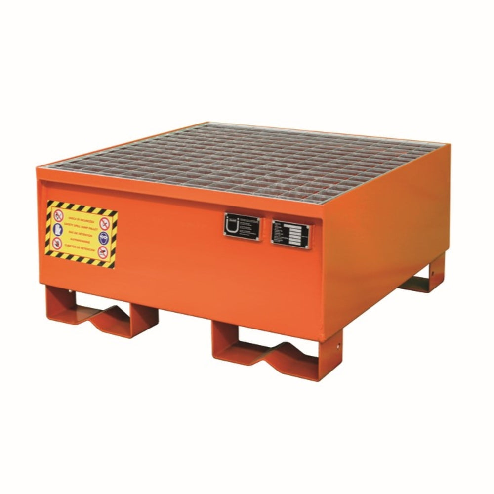 Justrite 1 Drum Steel Spill Pallet with Removable Grid - Suitable for 1 x 205 Litre Drum Spill Pallet > Drum Spill Pallet > Spill Containment > Spill Control > Romold > One Stop For Safety