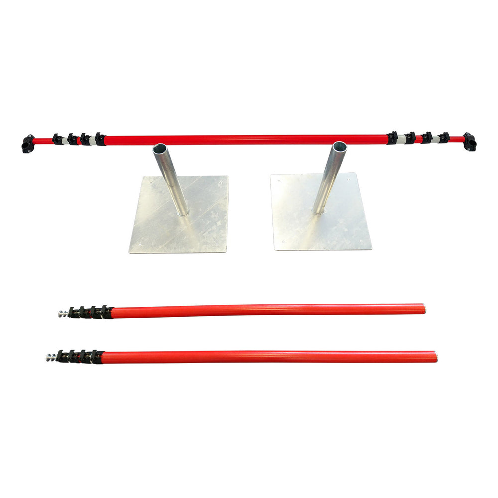 GS6 Guardian Goalpost Barrier Kit 2 with Red & White Poles, Steel Base ...