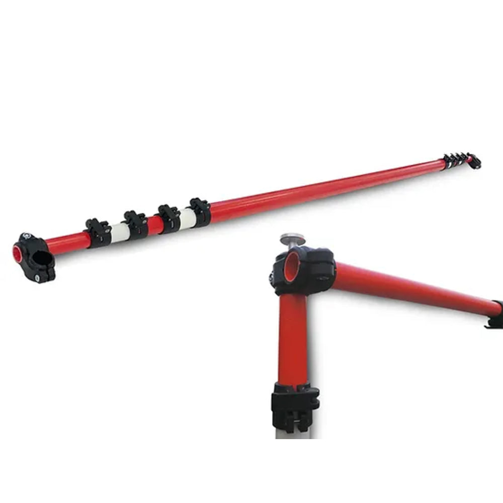 GS6 Guardian Cantilever Barrier Kit 5 with Red & White Pole, Steel Bas ...