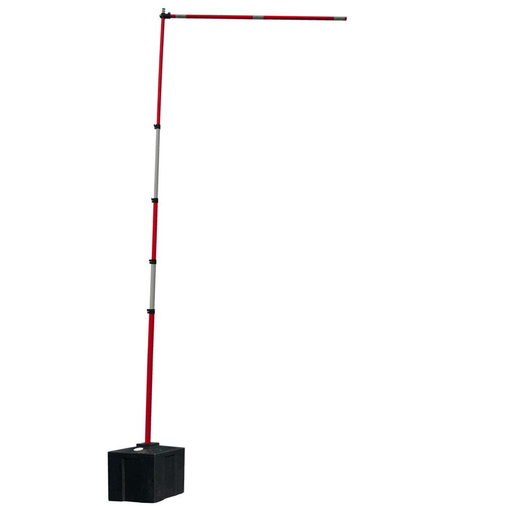 GS6 Guardian Cantilever Barrier Kit 6 with Red & White Pole, Ballast B ...