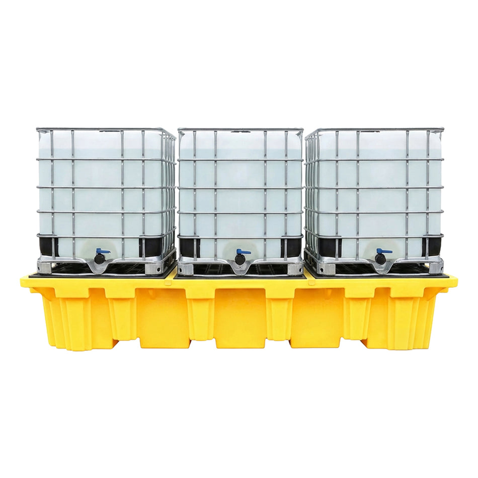 Triple IBC Spill Pallet Bund with Removable Grids - Suitable for 3 x 1000 Litre IBC Unit Spill Pallet > IBC Storage Tank > Spill Containment > Spill Control > Romold > One Stop For Safety