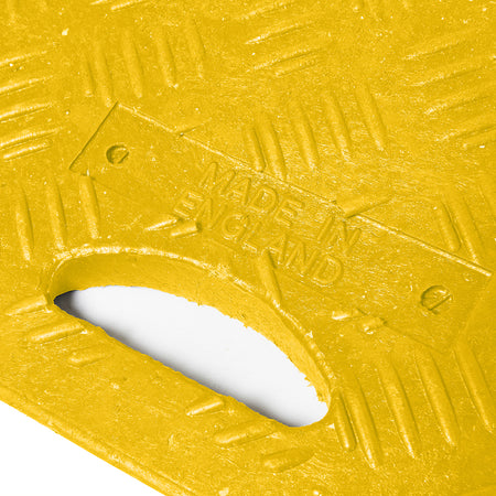 Heavy Duty 100mm High Kerb Ramp in Yellow with Carry Handle - Pack of 4 Kerb Ramps > Wheelchair Ramps > Entrance Ramps > Car Park > Traffic > One Stop For Safety   