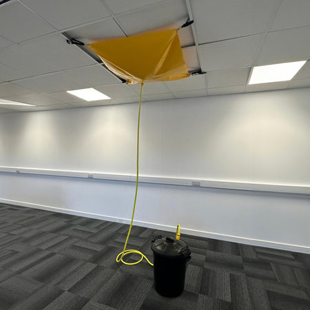 Ceiling Leak Diverter Kit with 50 Litre Bin and Canopy 2000x3000mm Leak Diverter Kits > Cleaning > Leaks > Floods > Site Maintenance > One Stop For Safety