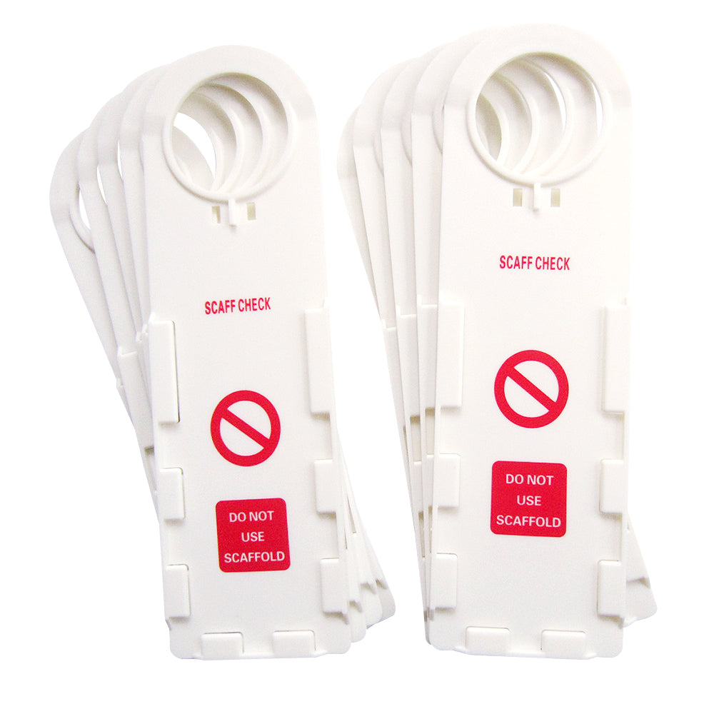 Scaffold Check Inspection Tag Kit - 10 Holders, 20 Double Sided Insert ...