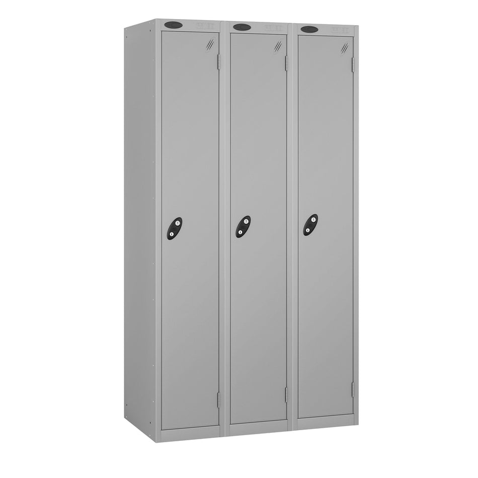 PROBELOW LOW LEVEL 3 NEST STEEL LOCKERS - DUST SILVER 1 DOOR Storage Lockers > Lockers > Cabinets > Storage > Probe > One Stop For Safety   