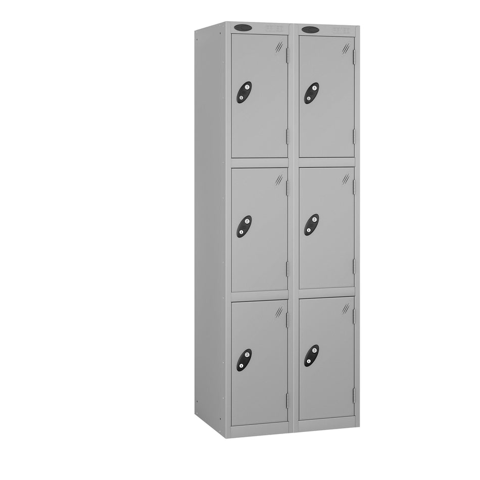 PROBELOW LOW LEVEL 2 NEST STEEL LOCKERS - DUST SILVER 3 DOOR Storage Lockers > Lockers > Cabinets > Storage > Probe > One Stop For Safety   