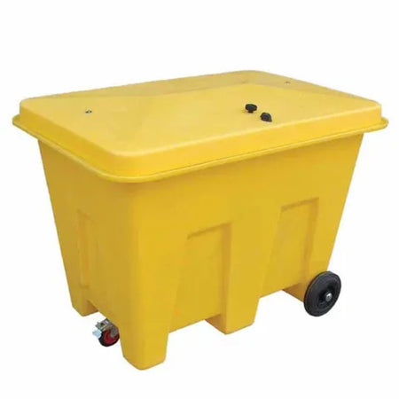 PSB1W Poly Storage Bin on Wheels with Loose Lid, Lock & Hinge - 350 Litre Capacity Spill Pallet > Storage Bine > Spill Containment > Spill Control > Romold > One Stop For Safety
