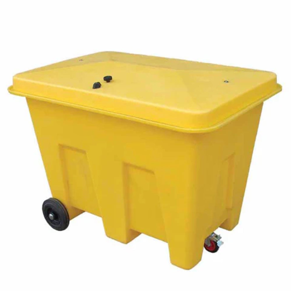 PSB1W Poly Storage Bin on Wheels with Loose Lid, Lock & Hinge - 350 Litre Capacity Spill Pallet > Storage Bine > Spill Containment > Spill Control > Romold > One Stop For Safety