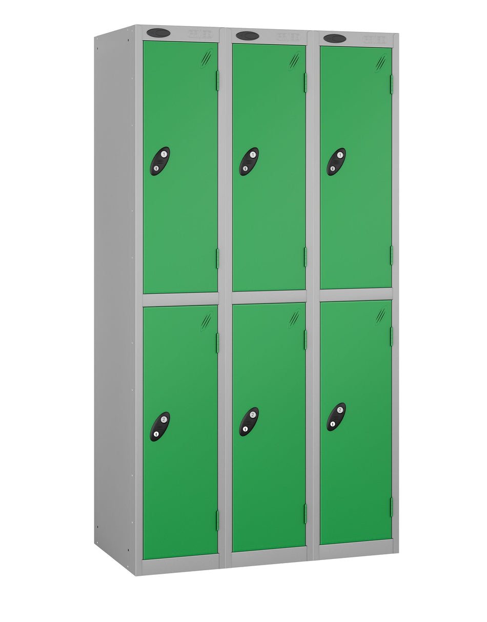 PROBEBOX STANDARD 3 NEST STEEL LOCKERS - FOREST GREEN 2 DOOR Storage Lockers > Lockers > Cabinets > Storage > Probe > One Stop For Safety   