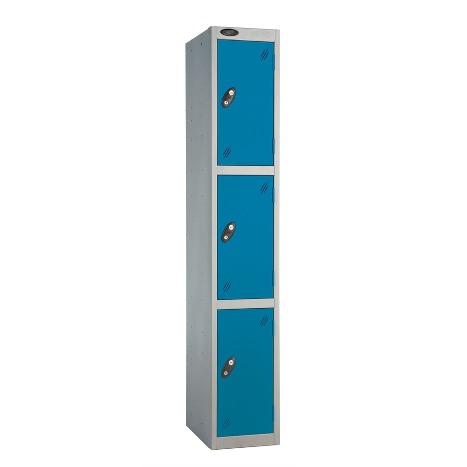 PROBEBOX STANDARD 1 NEST STEEL LOCKERS - ELECTRIC BLUE 3 DOOR Storage Lockers > Lockers > Cabinets > Storage > Probe > One Stop For Safety   